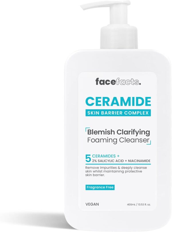 Face Facts Ceramide Blemish Clarifying Foaming Cleanser | Cleanses + Strengthens | 400ml