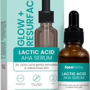 Face Facts Moisturising Facial Serum | Glowing and Even Skin | Lactic Acid | 30ml