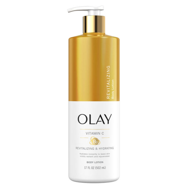 Who wouldn’t want more radiance? Brighten up dull skin with Olay Revitalizing & Hydrating Hand and Body Lotion. This moisturizing lotion has a nutrient-rich formula crafted with Vitamin C and our Vitamin B3 Complex and was created specifically to give your skin a boost of rejuvenating hydration. Why add Vitamin B3 Complex into your routine? It’s the ultimate skin-improvement ingredient. Vitamin B3 allows your skin to hold on to water so it can become its own moisturizer. It also leaves you with skin that acts younger, feels softer, and looks smoother. Watch your skin’s visible transformation without worrying about the greasy residue other types of body cream or hand cream can leave behind. This hand and body cream also absorbs quickly, penetrating skin up to 10 layers deep, leaving your skin with long-lasting smoothness and increased skin cell turnover. Keep one in your bag when you’re on the go, one at your desk for moisture when you need it, and one by the sink for post-handwashing hydration. Use daily all over your hands and body during your morning or evening routine. Use with Olay Skin Care-Inspired Body Wash to boost effects of Vitamin B3 Complex and moisturizing ingredients.